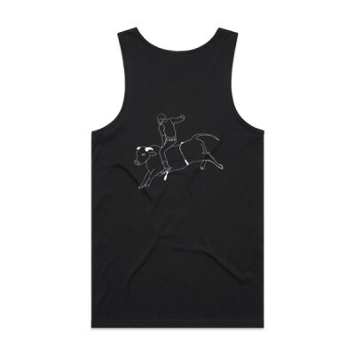 Mens Lowdown Singlet - Bull Riding Thumbnail